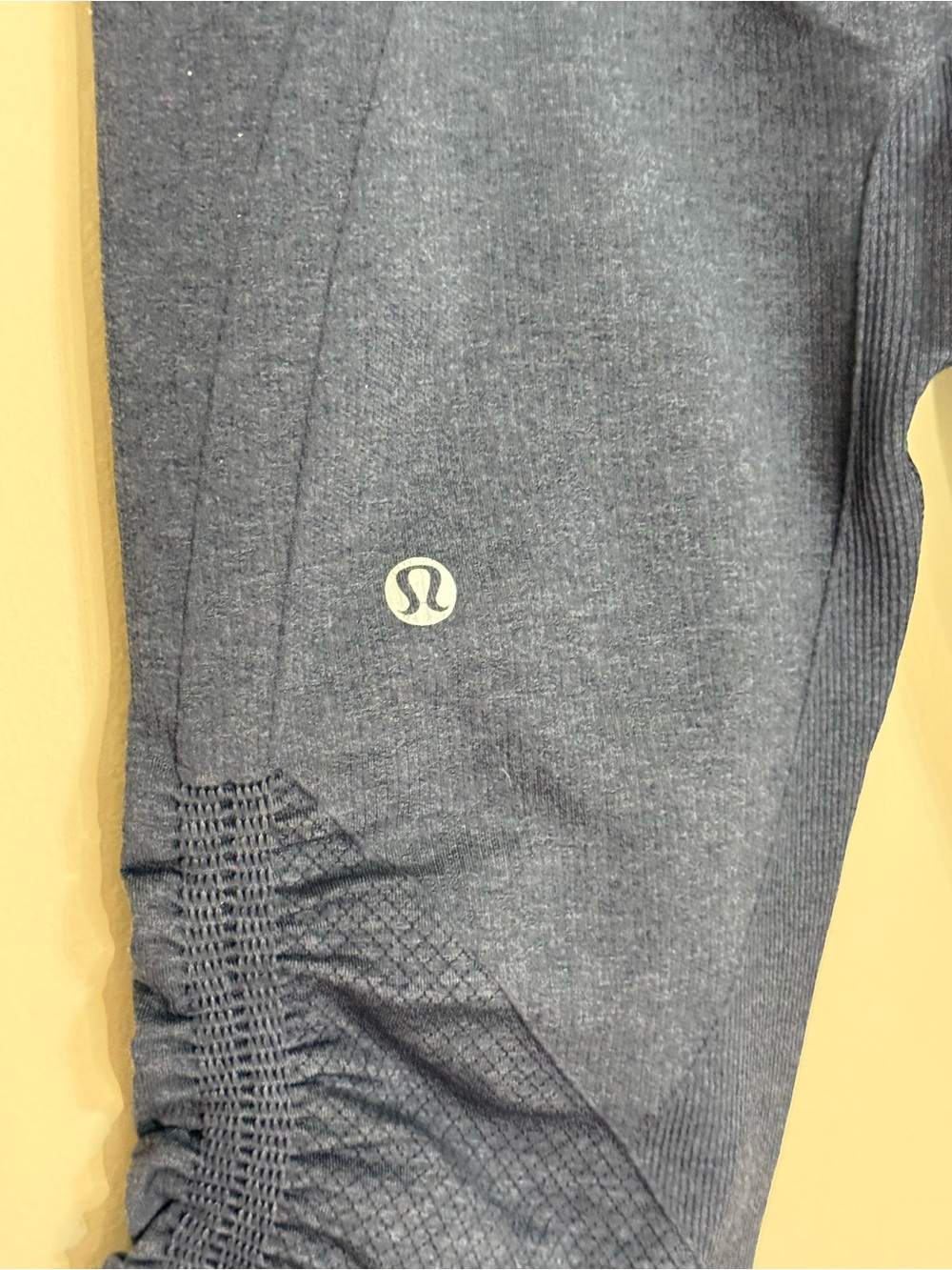 Lululemon In The Flow Crop Leggings - Color: Heathered Navy Blue - Size 4